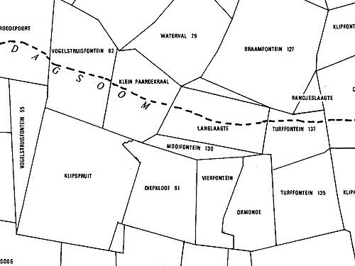 Klipspruit and Diepkloof, South-west of Johannesburg, laid out on Randjeslaagte