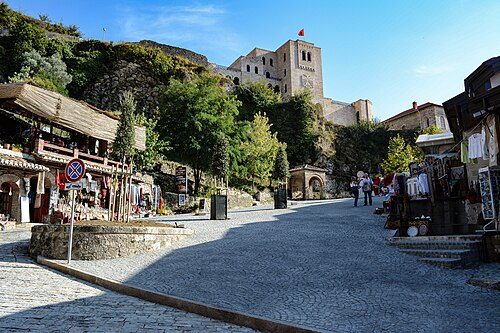 City center of medieval town of Krujë
