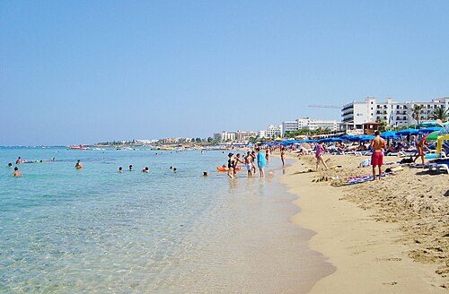 Protaras beach in summer