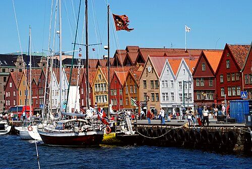 The historical quarter of Bryggen in Bergen.