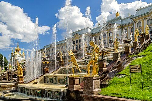 Grand Cascade in Peterhof in Saint Petersburg