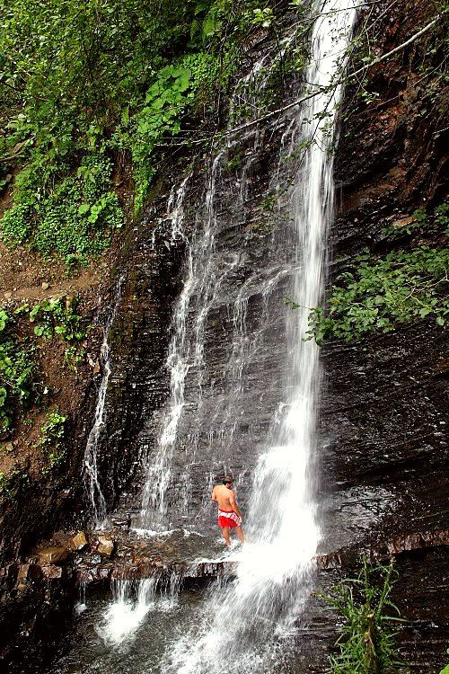 Waterfall Zhenets in Ivano-Frankivsk Oblast