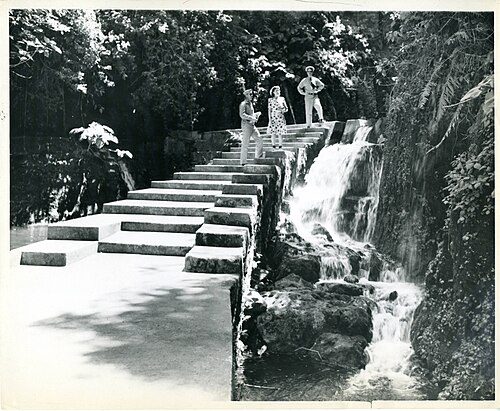 the photographer snapped this picture of the Los Chorros Water Falls, which is only a few miles from San Salvador