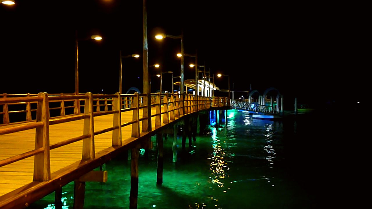 Santa Cruz Island at the docks of Puerto Ayora in the evening