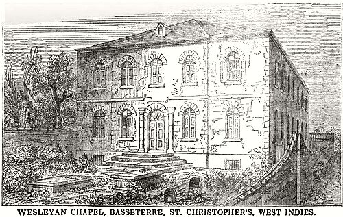 Wesleyan Chapel, Basseterre, St. Christopher's, West Indies (1850)[3]