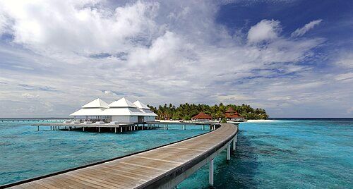 Diamonds Thudufushi Beach & Water Villas, a luxury resort on Thudufushi, Ari Atoll in May 2017