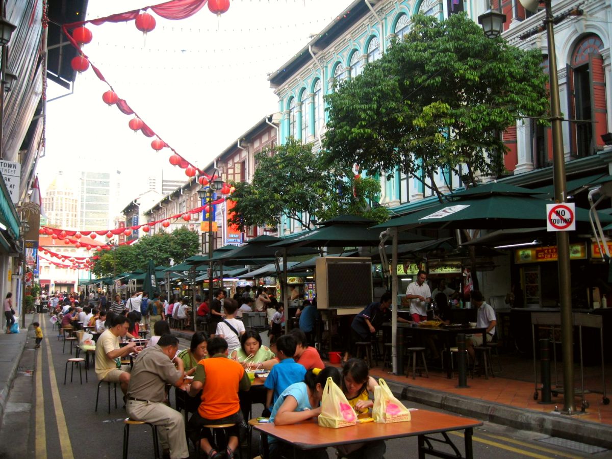 Lokales Essen und Trinken - Singapore