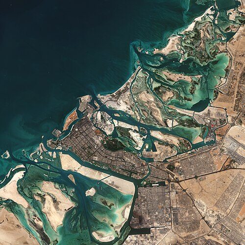 Abu Dhabi seen from Sentinel-2, European Space Agency