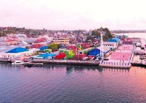 Aerial view of Tual Seaport