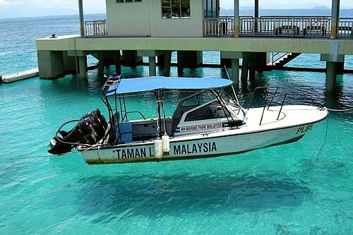 Boats at Perhentian Besar jetty