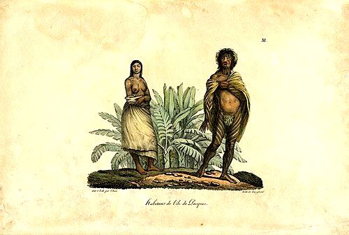 Rapa Nui people, painted by Louis Choris, 1816