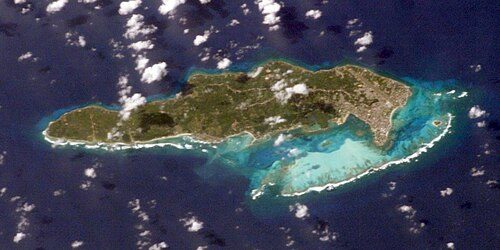 Satellite image of San Andrés Island