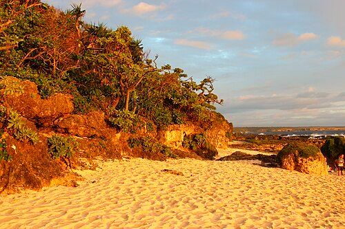 A beach on the south coast of Tongatapu