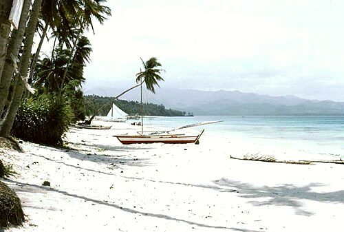Boracay in the 1970s, during the decline of its fishing industry, before it shifted to tourism as a source of income.