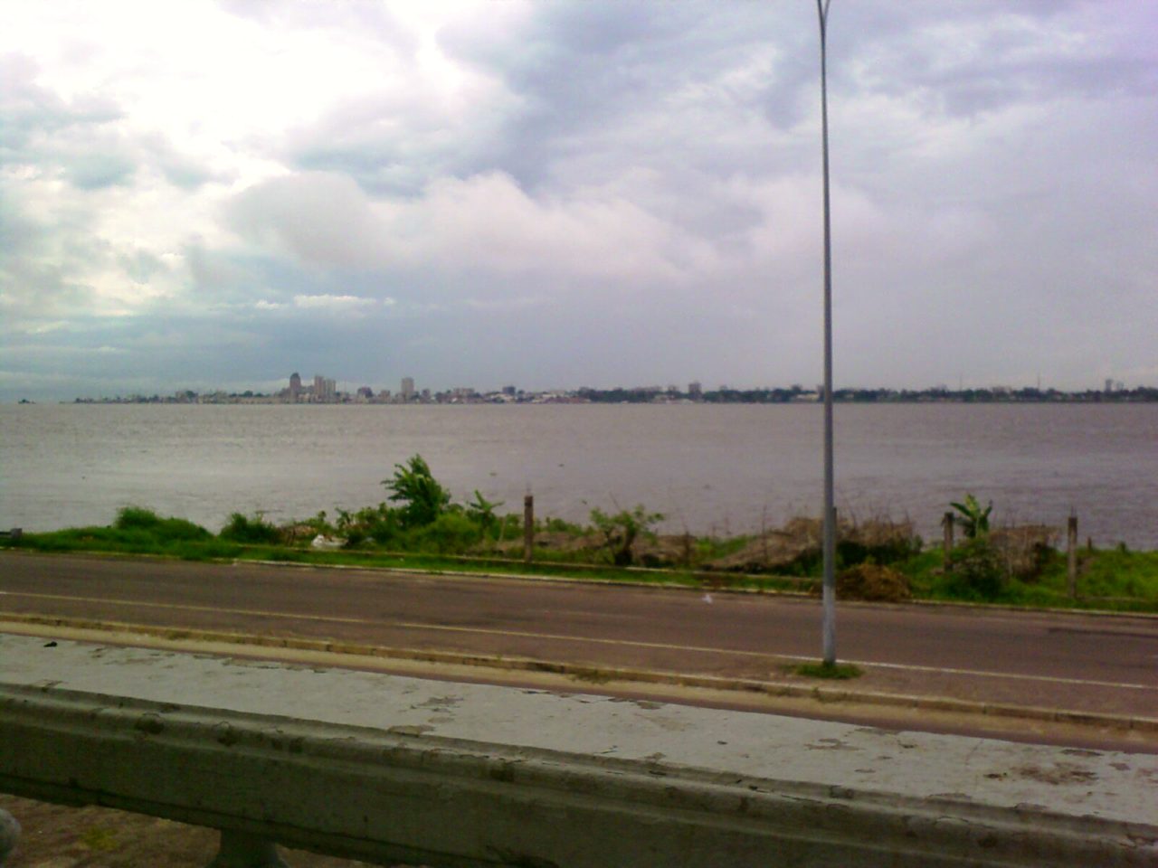 Kinshasa seen from Brazzaville. The two capitals are separated by the Congo River.