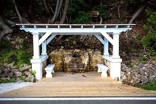 Dwightwood Spring, on Mackinac Island's eastern shore