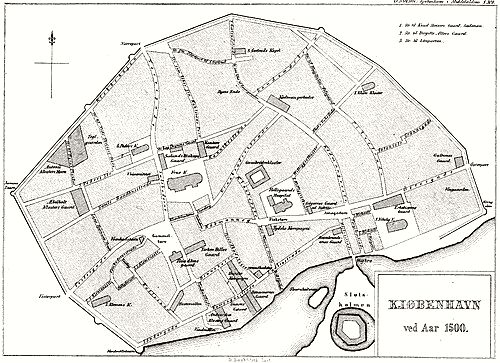 Reconstruction of Copenhagen c. 1500