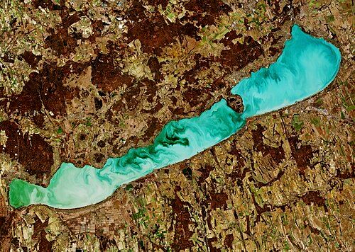 Balaton seen from Sentinel-2 satellite