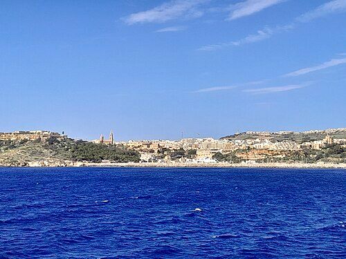 View of Mġarr, port of island of Gozo