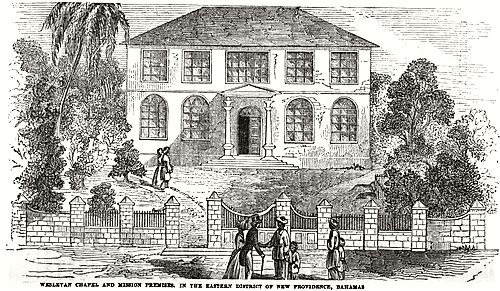 Drawing of the Wesleyan Chapel, c. 1849