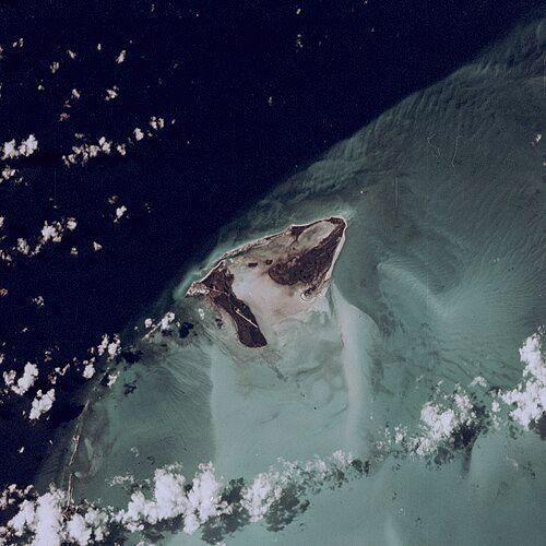 Bimini from space in 1984