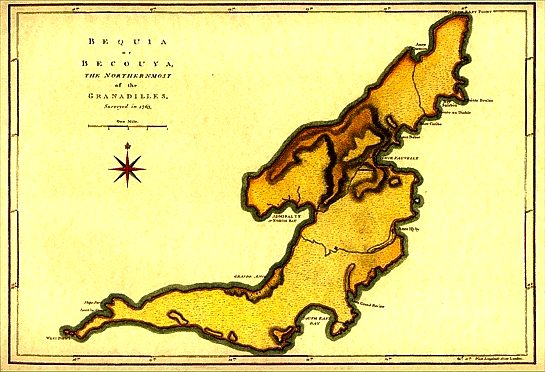 Map of Bequia c. 1769