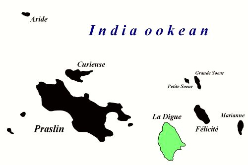 La Digue is to the east of Praslin