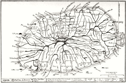 1894 map of Quelpaërt or Tchæ-Tchiou