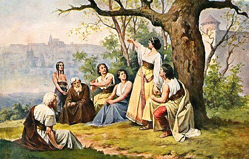 The mythological princess Libuše prophesies the glory of Prague.