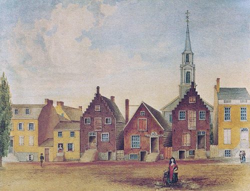 North Pearl Street from Maiden Lane North a c. 1805 portrait by James Eights