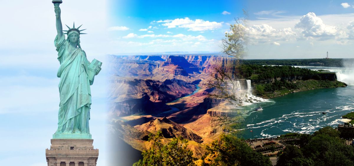North America: Statue of Liberty, Grand Canyon, Niagara Falls