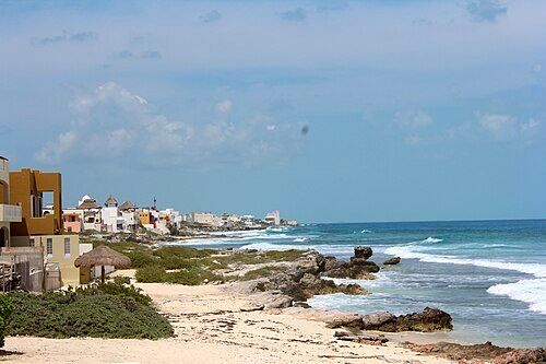 Beachside homes in Isla Mujeres