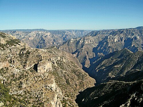 View on the Copper Canyon (barranca del cobre) in Chihuahua, Mexico