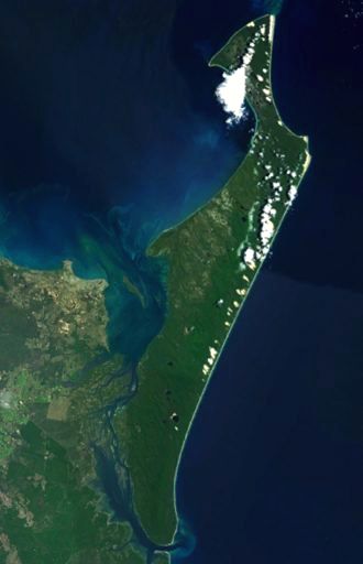 NASA Landsat image of insular K'gari