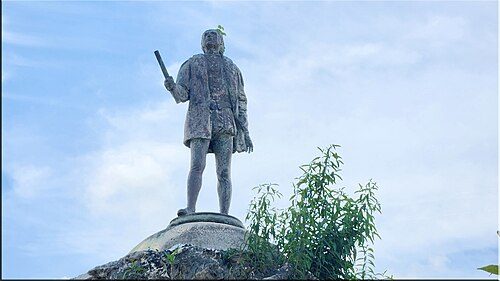 Statue of Christopher Columbus in St. Ann Parish