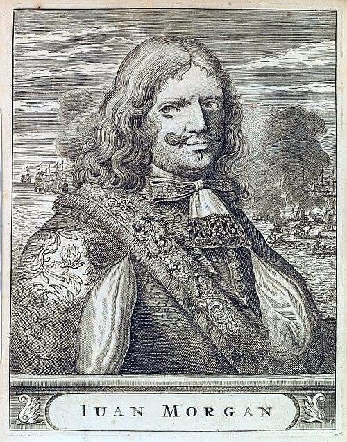 Henry Morgan was a Caribbean pirate, privateer, plantation owner and slaveholder; he had first come to the West Indies as an indentured servant, like most of the early English colonists.[38]