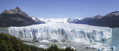 The Perito Moreno Glacier in summer, located in the World Heritage Los Glaciares National Park