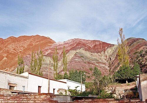 The Quebrada de Humahuaca view from Purmamarca in the province of Jujuy