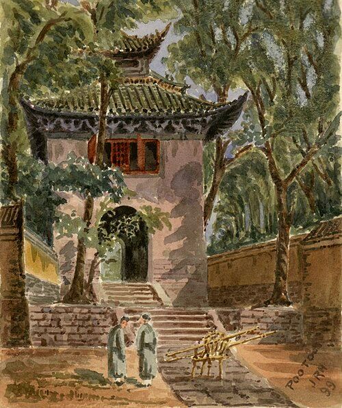 Building on Mount Putuo, 1899