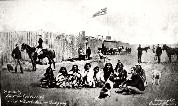 In 1875, the North-West Mounted Police erected Fort Calgary to police the area.