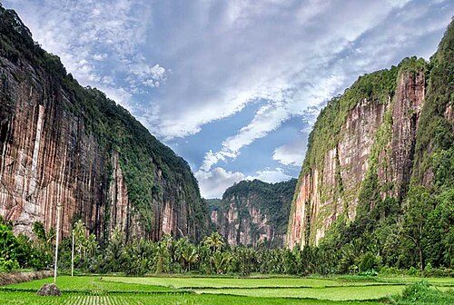 Harau canyon in Lima Puluh Kota Regency Is close to Payakumbuh, West Sumatra