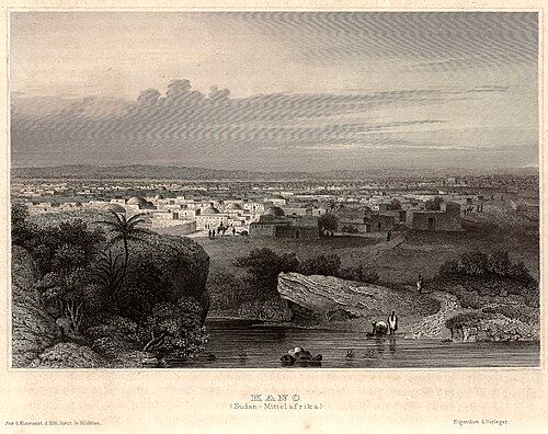Landscape of Kano city in the 19th-century, Meyers Universum Lexikon