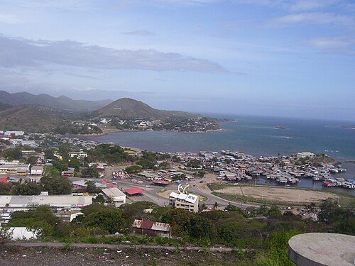 Walter Bay from hills immediately east of downtown Port Moresby