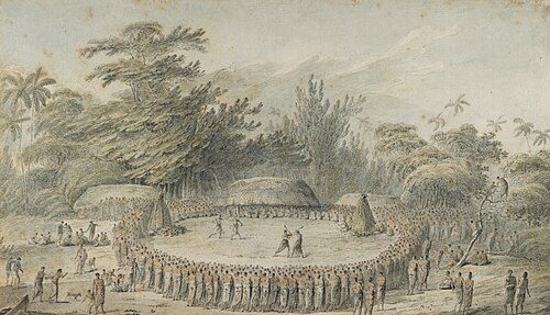 Reception for Captain Cook, Ha'apai, Tonga, 1773-1784