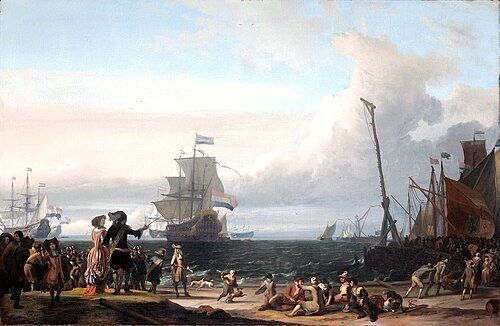 Dutch ships in the roadstead of Texel, 1671