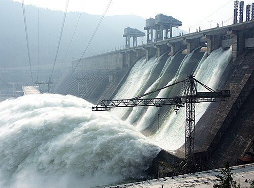 Krasnoyarsk hydroelectric dam