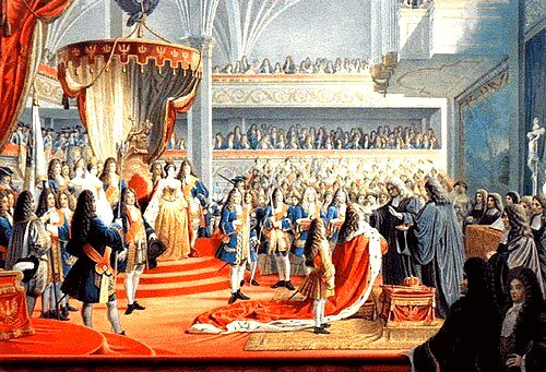 Anointment of Frederick I after his coronation as King in Prussia in Königsberg, 1701
