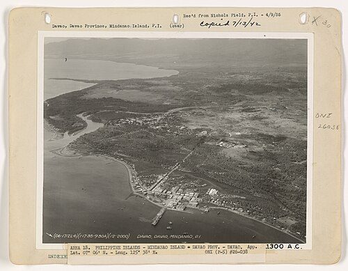Aerial view of Davao, 1935
