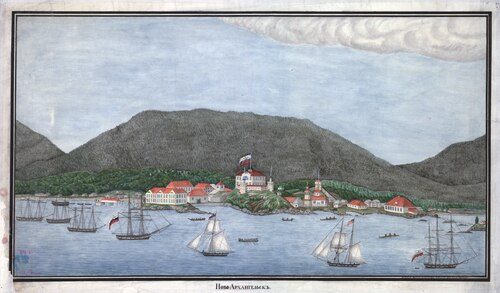 The Russian-American Company's capital at Novo Arkhangelsk in 1837
