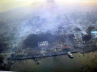A view of the town after the August 2023 wildfire